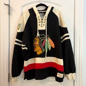 Chicago Blackhawks Old Time Hockey Causeway Collection Lace Up Hoodie